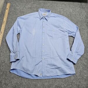 Haupt Germany‎ Button Up Shirt Men's XL Blue Long Sleeve *flaw